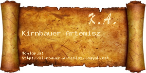 Kirnbauer Artemisz névjegykártya